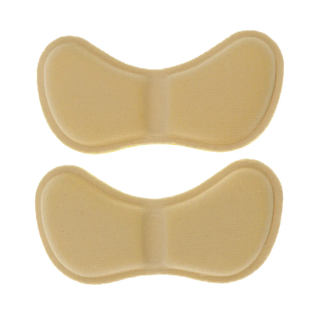 1 Pair Self Adhesive Sponge Heel Grip Back Liner Shoe Insole Pad Foot Care Protector Beige