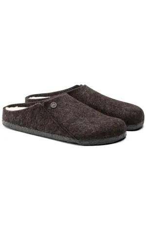 (1016570) Zermatt Shearling Wool Felt Slippers - Mocha