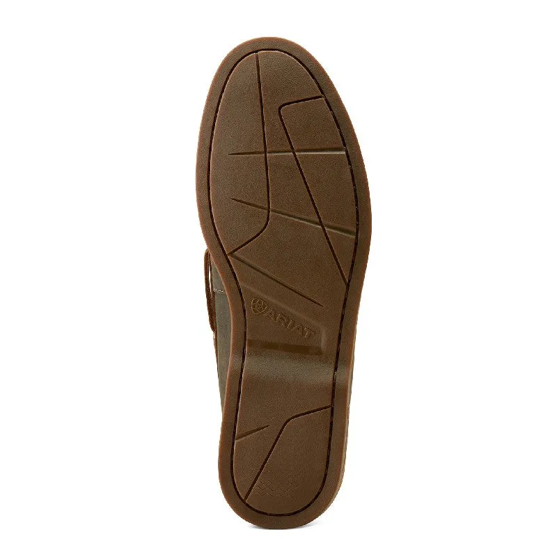 Ariat Antigua Mens Deck Shoe - Olive Night