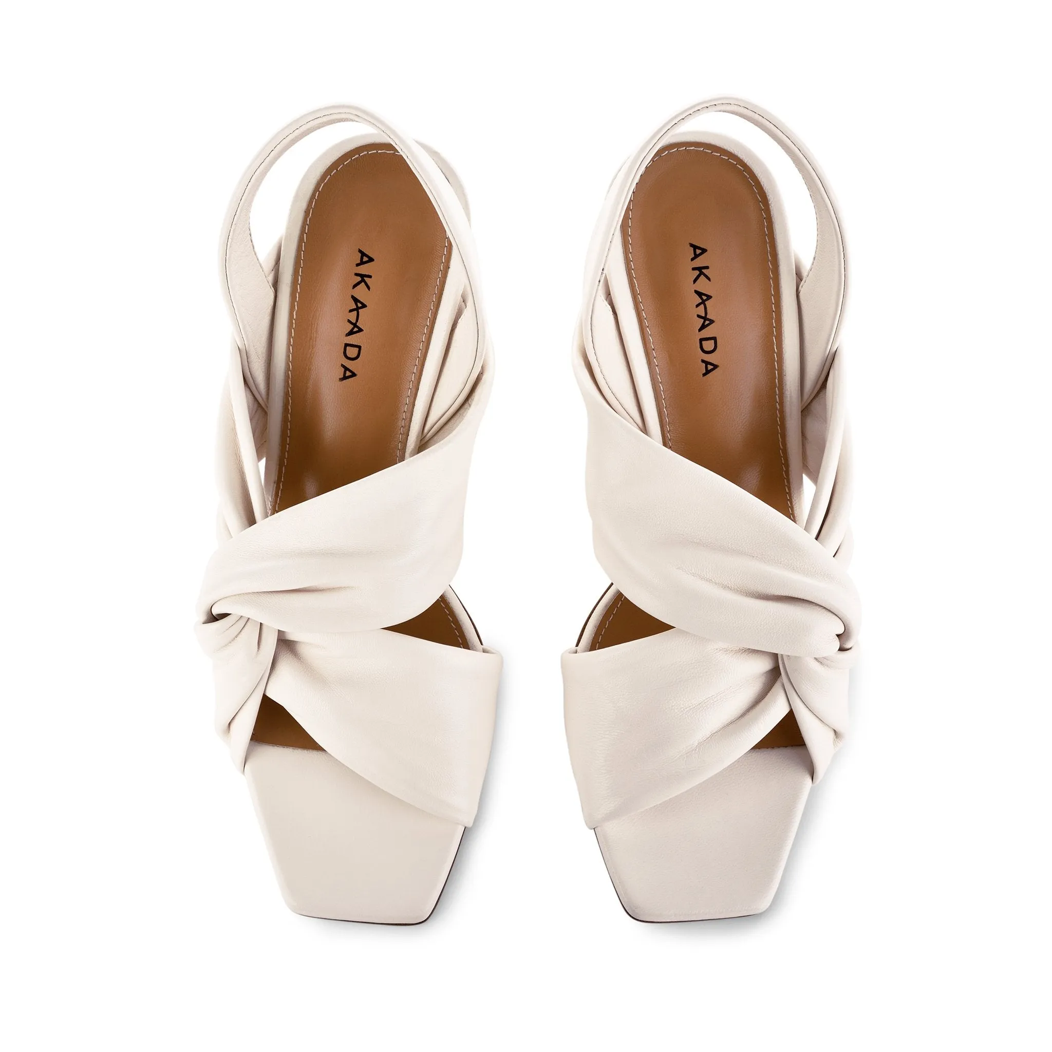 Asami Cream Soft Nappa Sandals