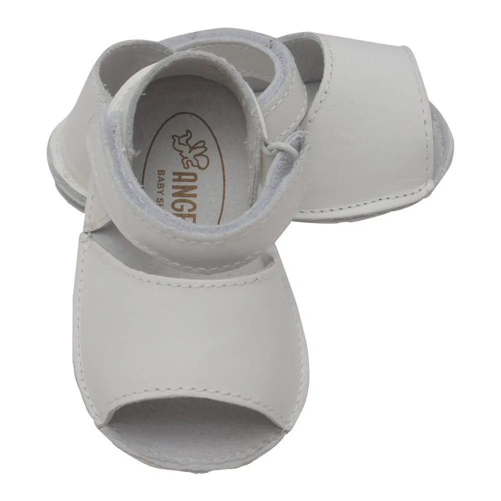 Baby Girls White Open Toe Strap Crib Sandals 4-5 Toddler