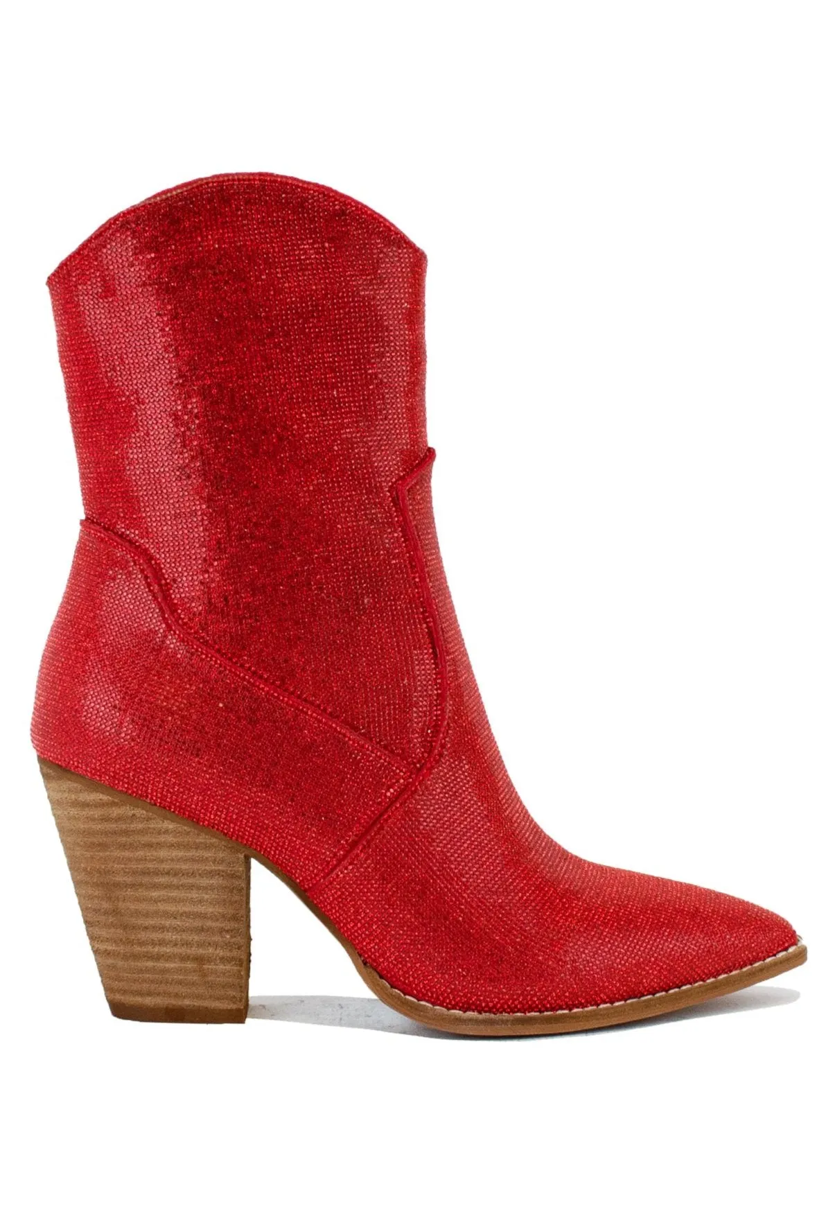 Beast Fashion Women’s Sparkle Block Heel Ankle Boots – AUTUMN-06NC