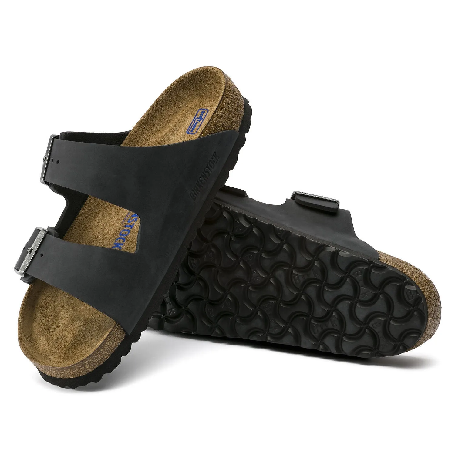 Birkenstock Arizona Black Oiled Soft Footbed Narrow