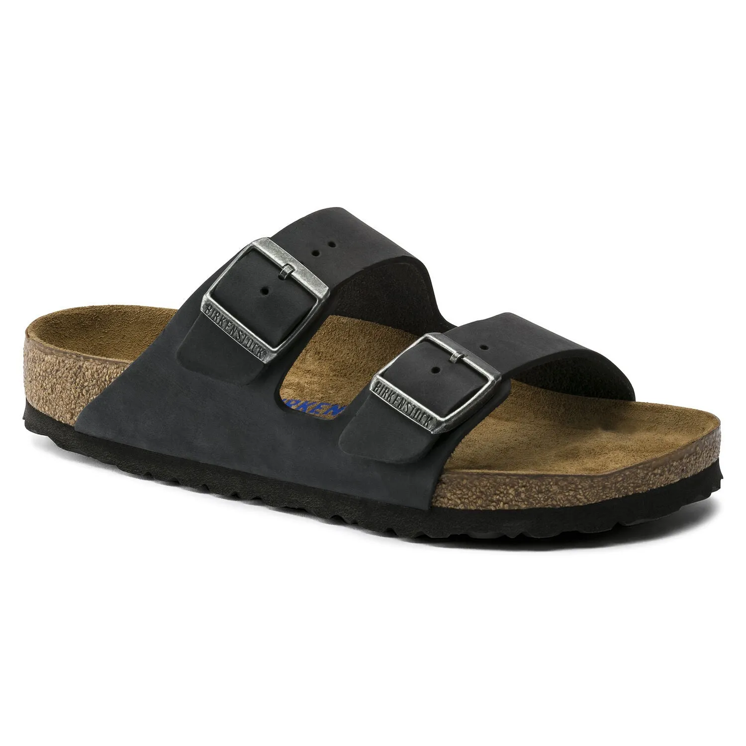 Birkenstock Arizona Black Oiled Soft Footbed Narrow