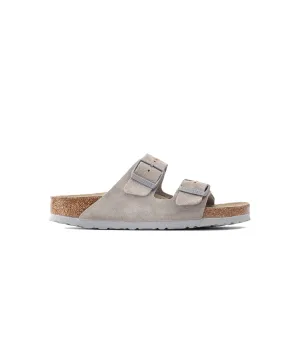 Birkenstock Arizona Suede Leather Stone Coin (Light Sole) Soft Footbed Sandals