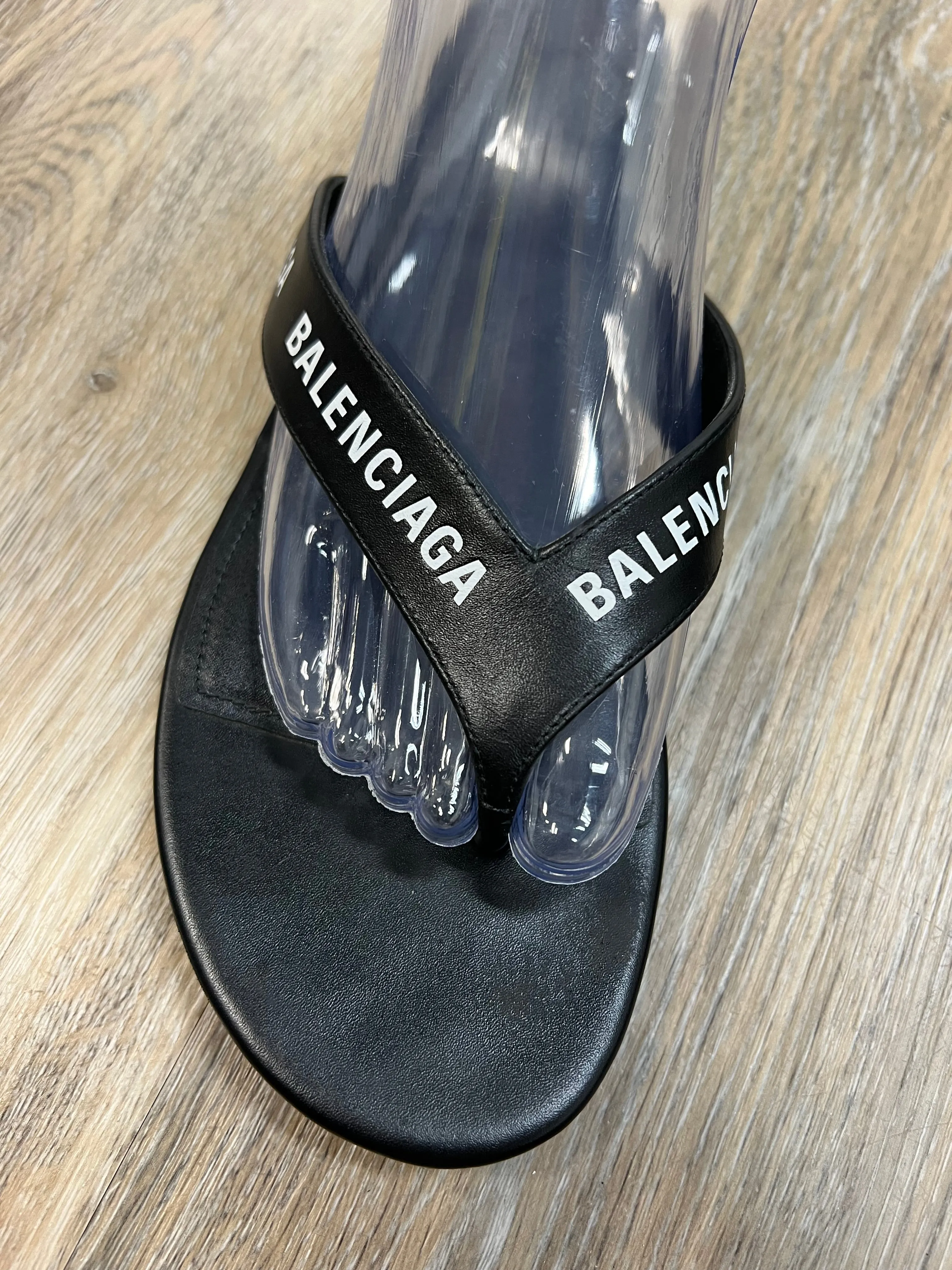 Black Sandals Designer Balenciaga, Size 8/38