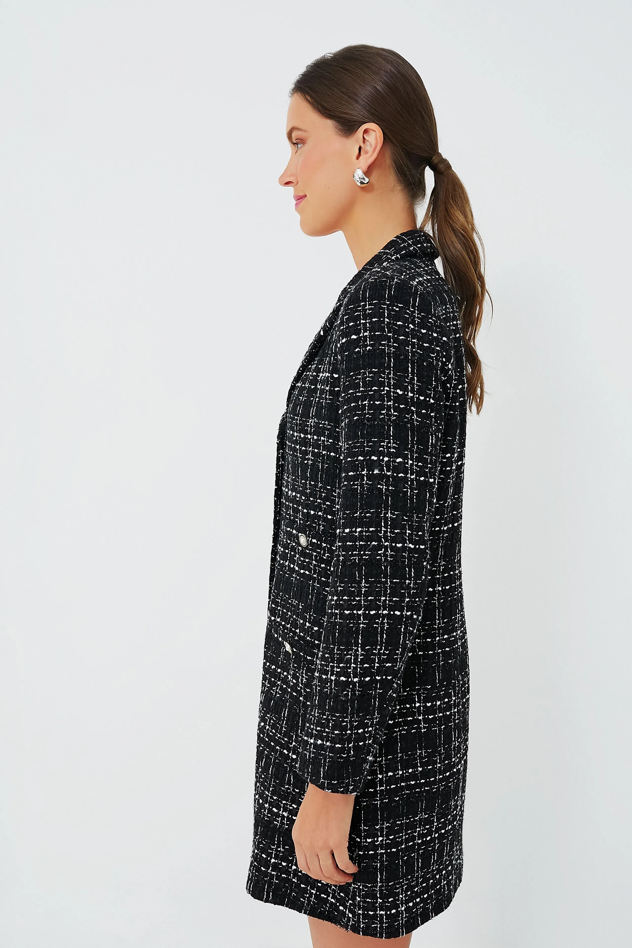 Black Tweed Stacie Dress