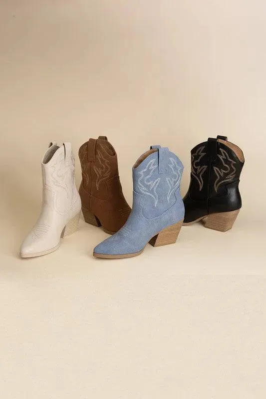 Blazing-S Western Ankle Booties