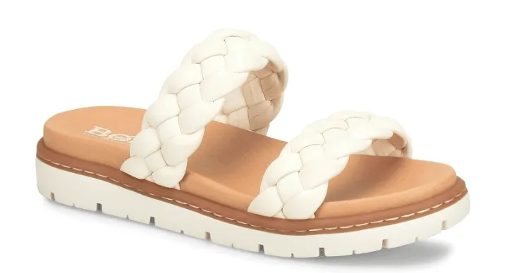 Born Women's Freesia White Butter Strap Sandals BR0048101-WHT