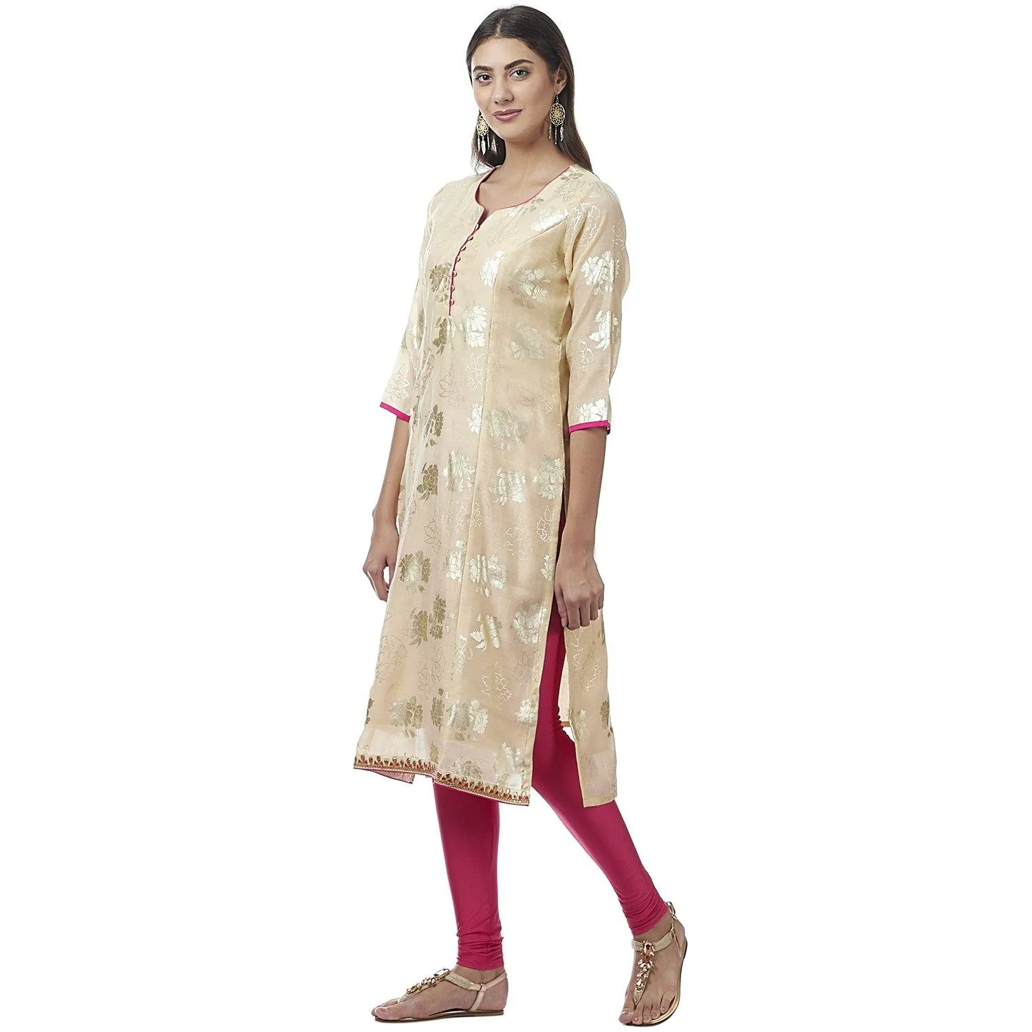 Chanderi Silk Kurta With Liner