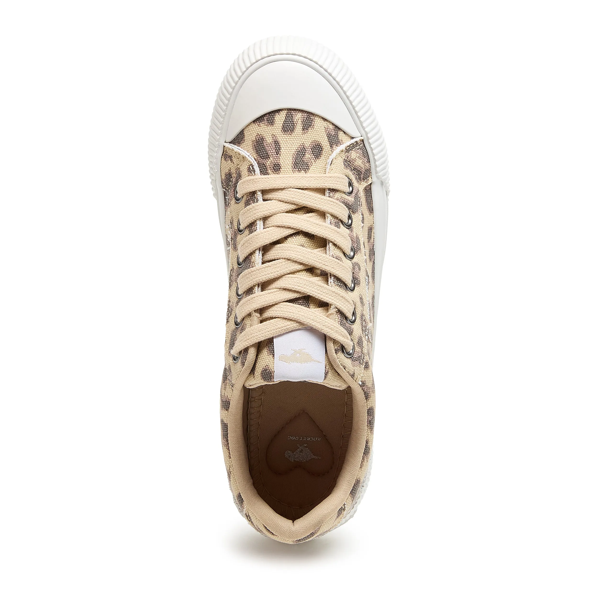 Cheery Tan Leopard Canvas Trainers