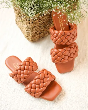 Chocolate Island Braided Flats