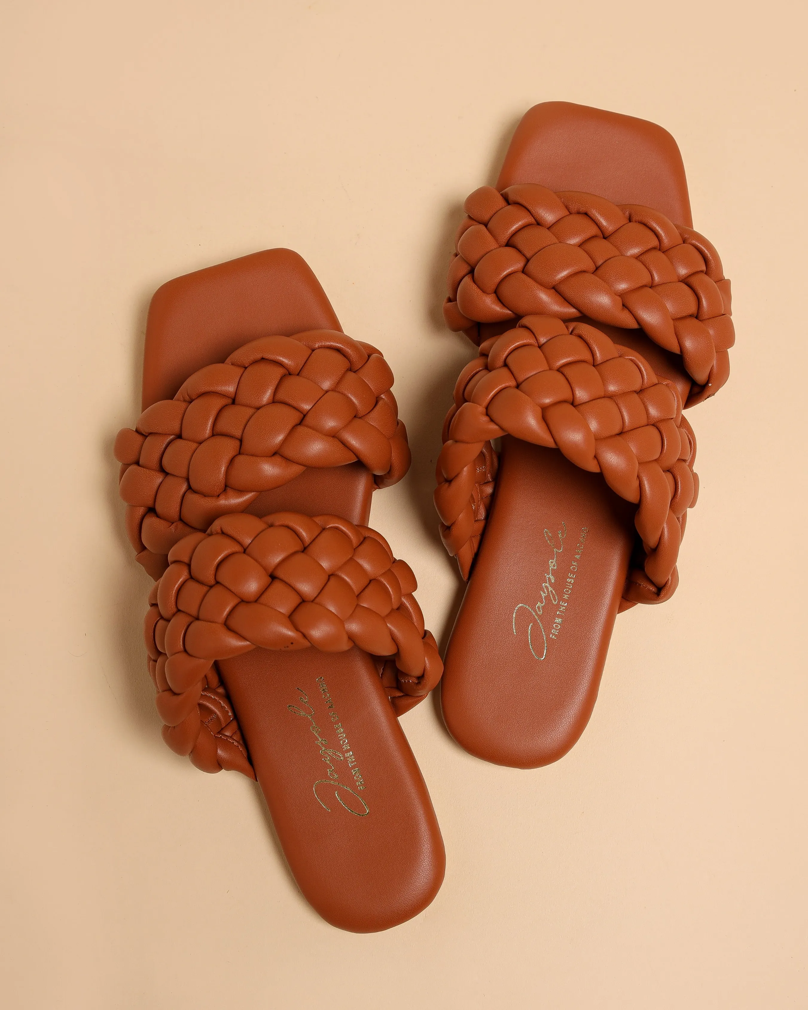 Chocolate Island Braided Flats