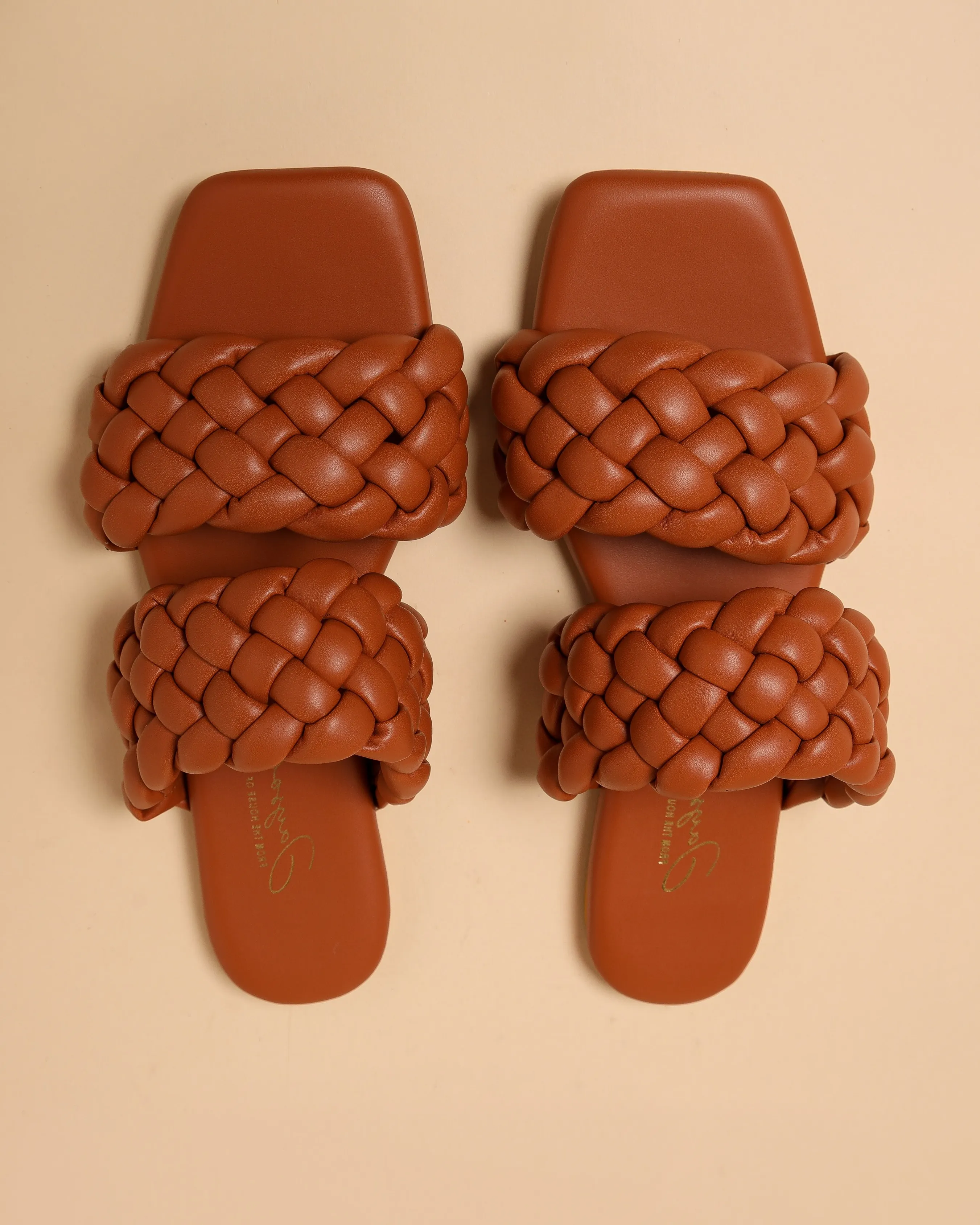 Chocolate Island Braided Flats