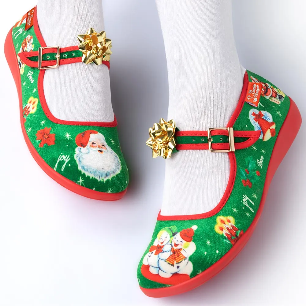 Chocolaticas® Christmas Joy Women's Mary Jane Flat