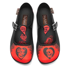 Chocolaticas® Love Will Tear Us Apart Women's Mary Jane Flat