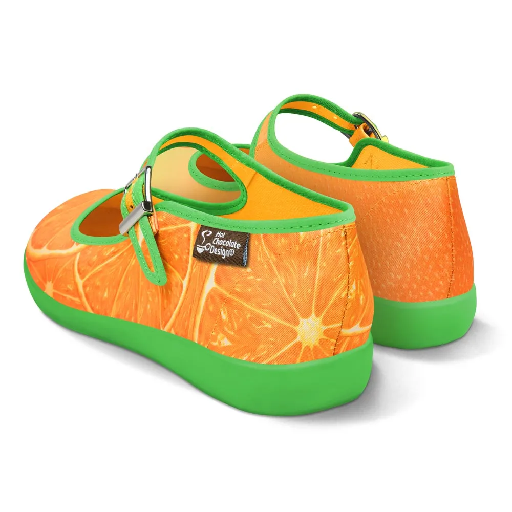 Chocolaticas® Orange Women's Mary Jane Flat