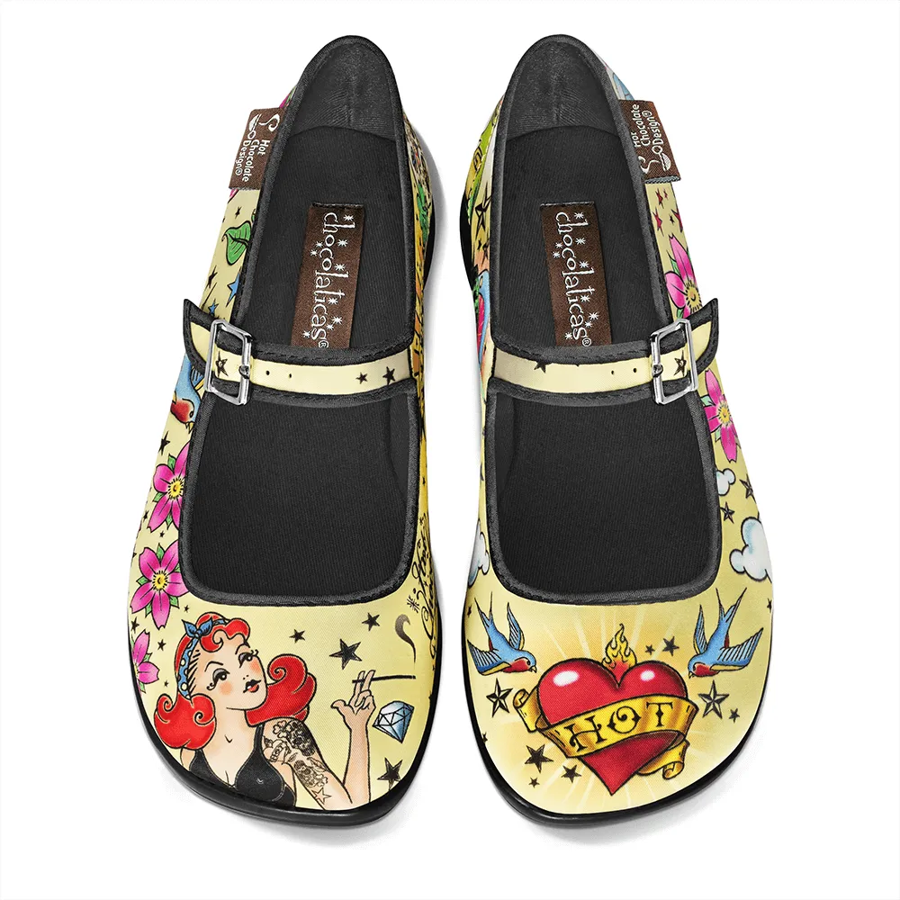 Chocolaticas® Tattoo Women's Mary Jane Flat