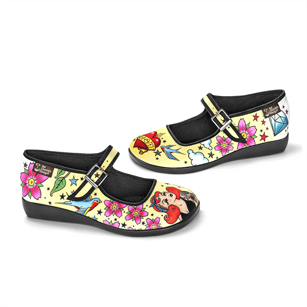 Chocolaticas® Tattoo Women's Mary Jane Flat