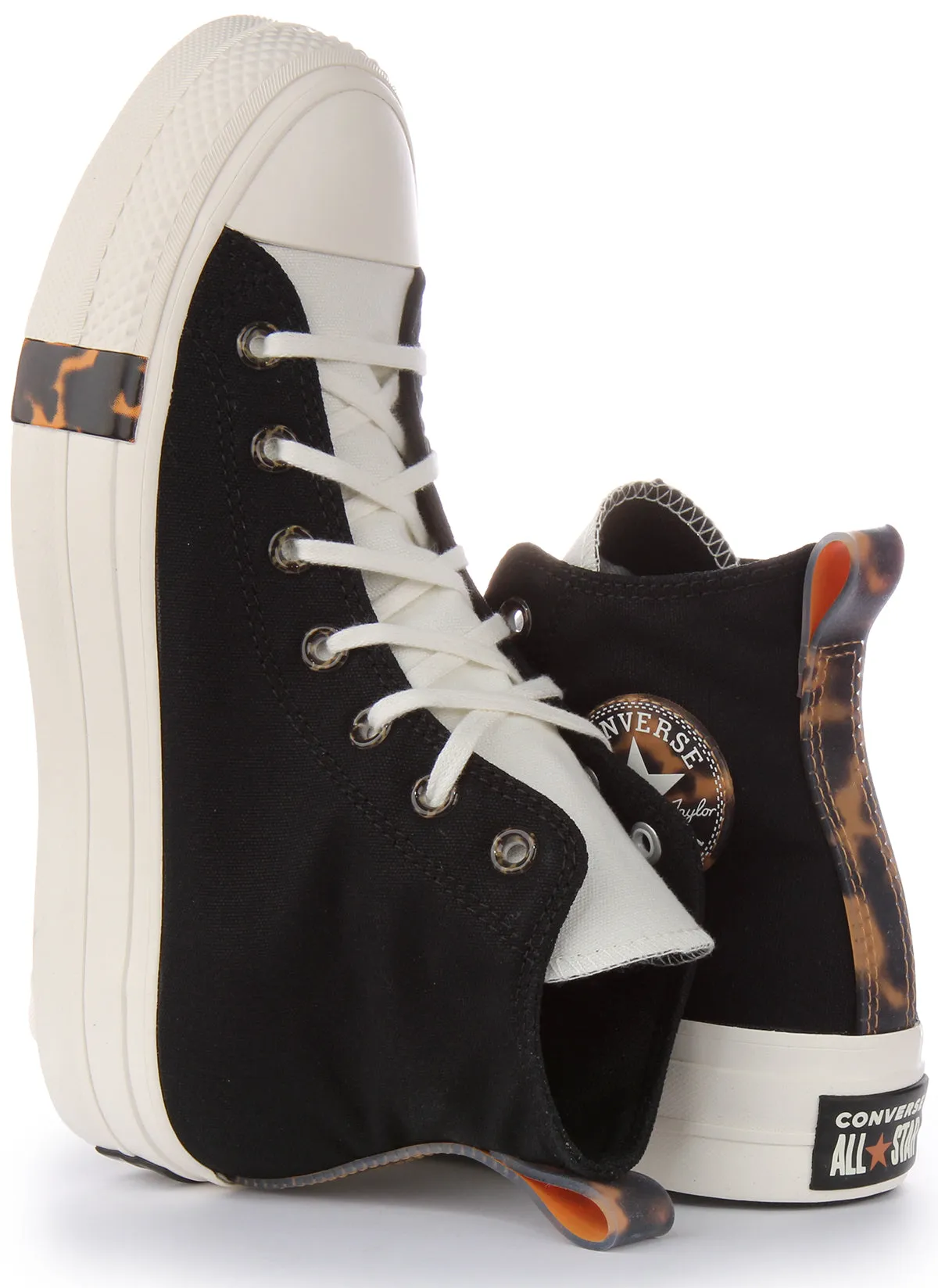 Converse A05257C All Star Lift In Black Animal Print For Women