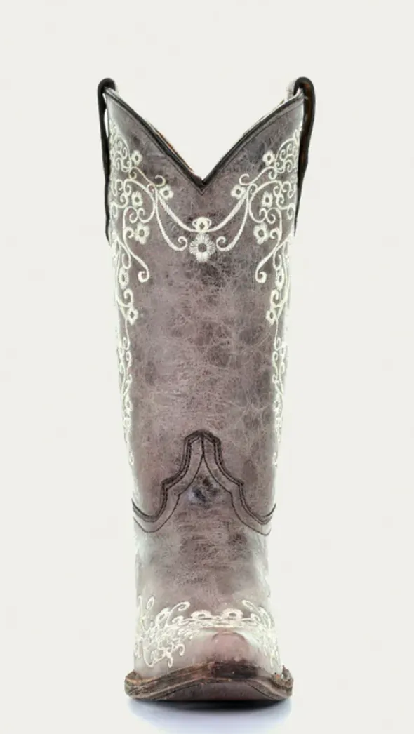 CORRAL TEEN BROWN EMBROIDERY BOOTS STYLE A2773