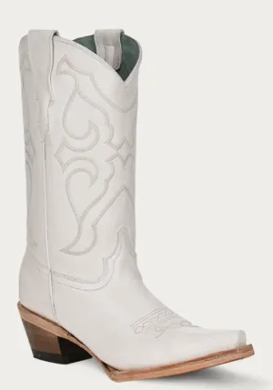 CORRAL TEEN WHITE COWGIRL BOOTS STYLE T0143