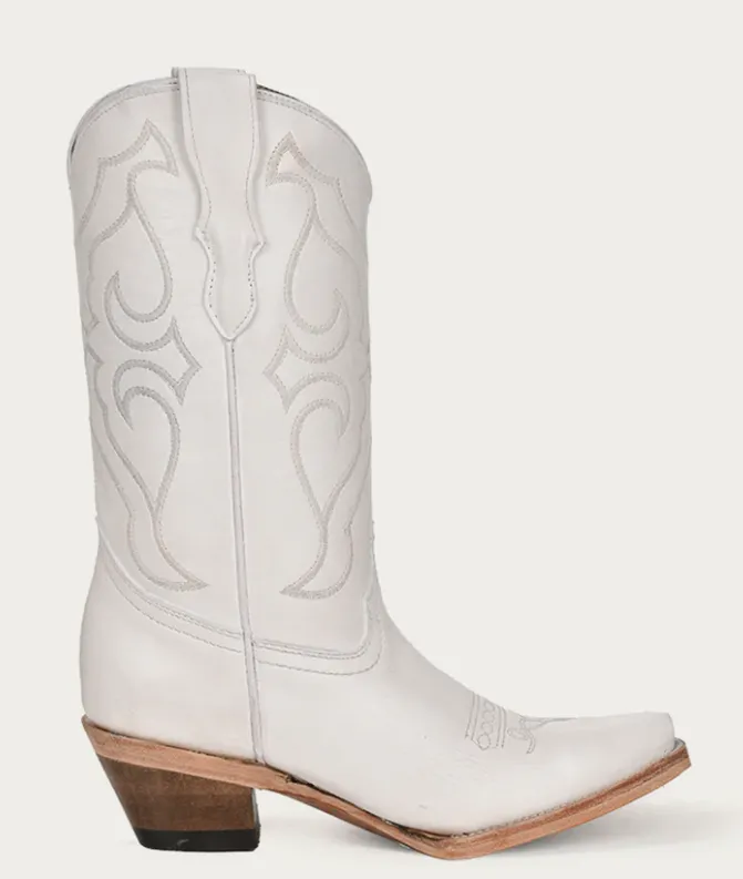 CORRAL TEEN WHITE COWGIRL BOOTS STYLE T0143