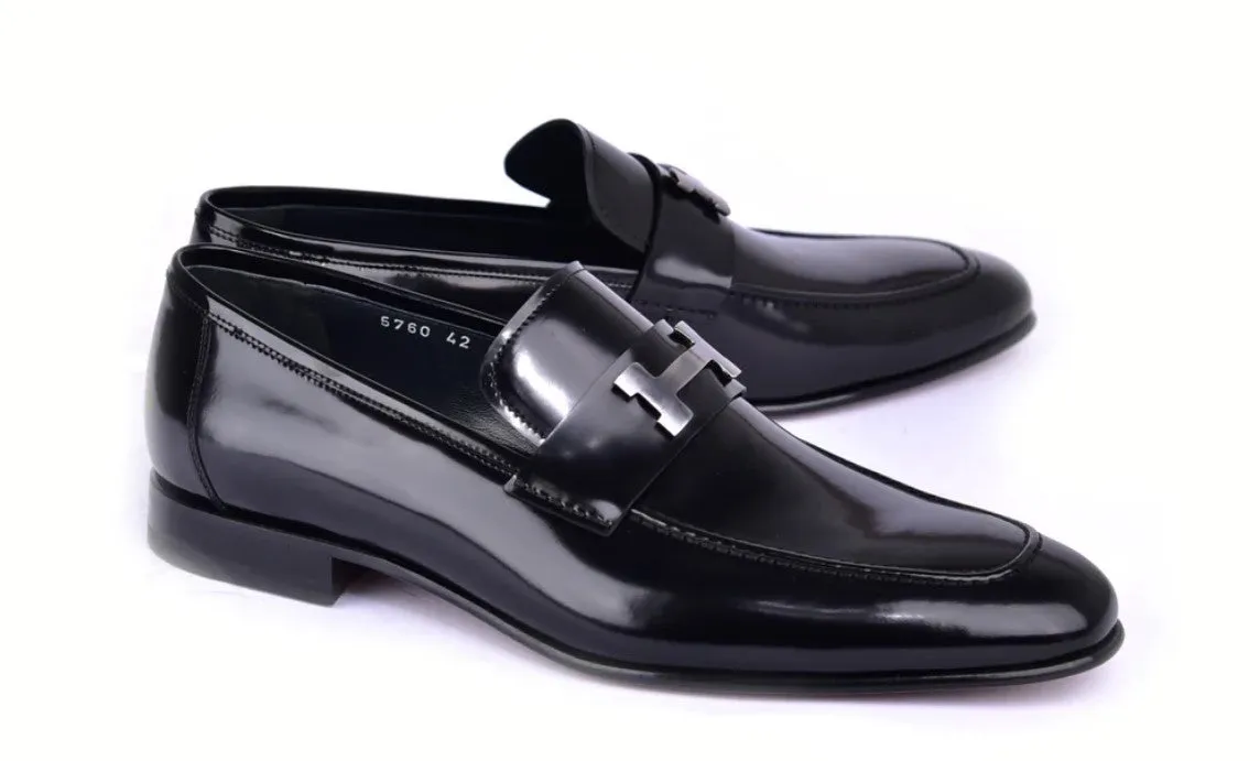 Corrente High Gloss Calfskin Loafer Black