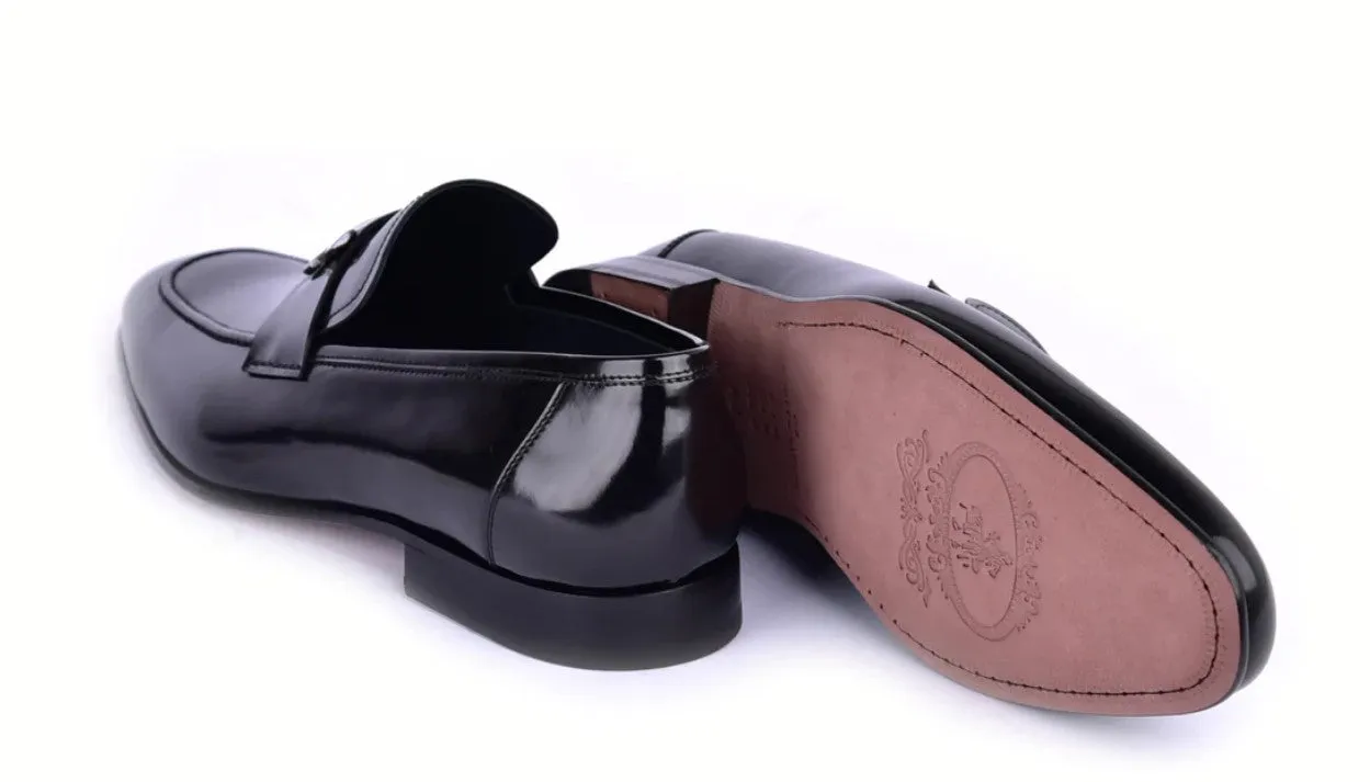 Corrente High Gloss Calfskin Loafer Black