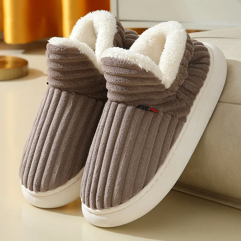 Cozy Winter Cotton Plush Slippers – Warm Indoor & Outdoor Fleece Slippers for Couples