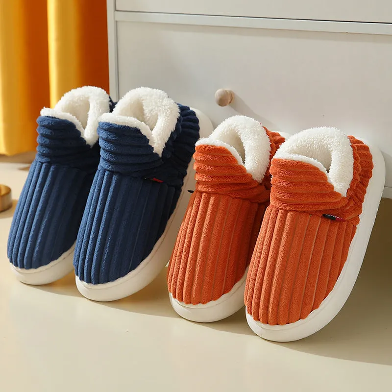 Cozy Winter Cotton Plush Slippers – Warm Indoor & Outdoor Fleece Slippers for Couples