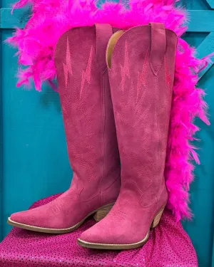 Dingo Women's Fuchsia Thunder Road Snip Toe Cowgirl Boots DI597