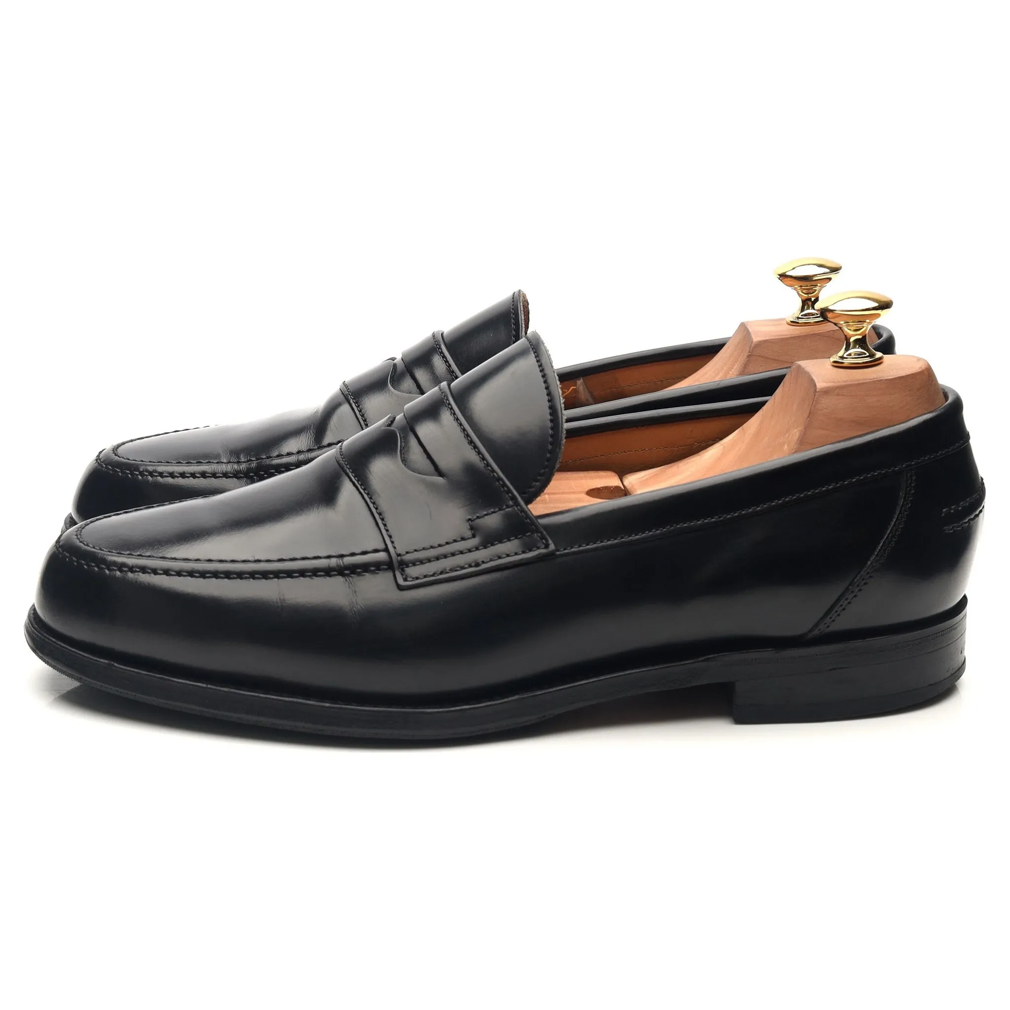 'Elstree' Black Leather Loafers UK 9 EX