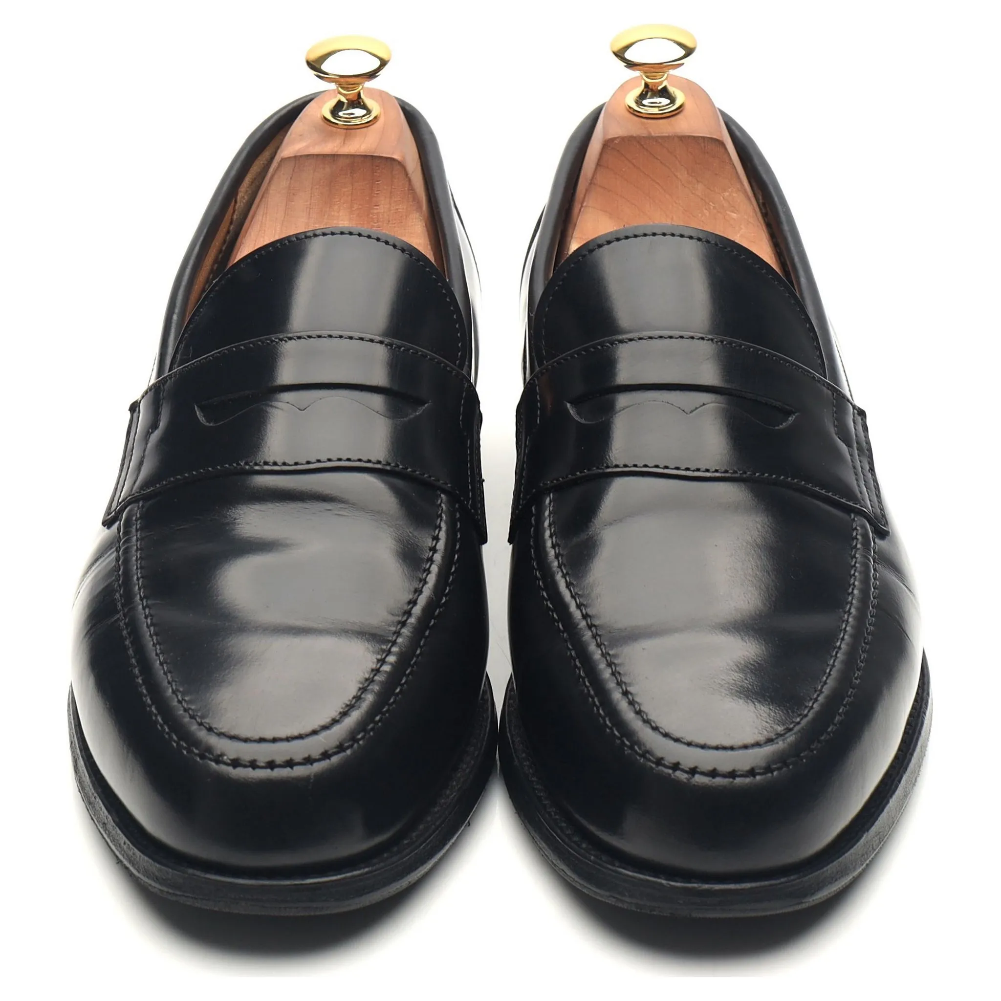 'Elstree' Black Leather Loafers UK 9 EX