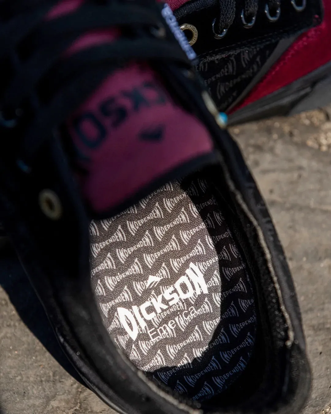 Emerica x Independent Dickson Shoe, Red Black