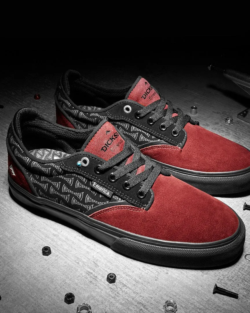 Emerica x Independent Dickson Shoe, Red Black