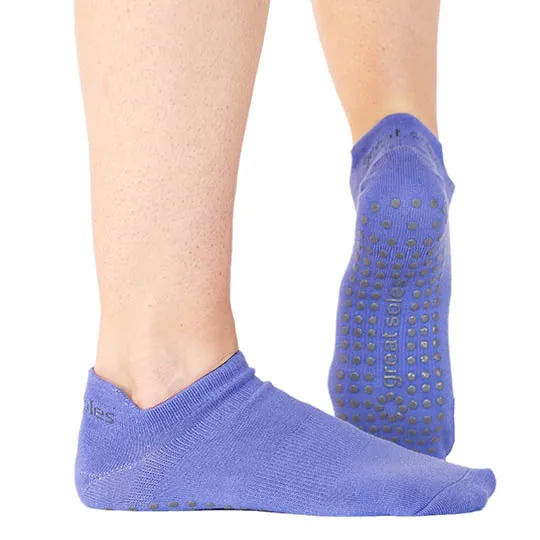 Emery Tab Back Grip Sock - Lilac/Grey