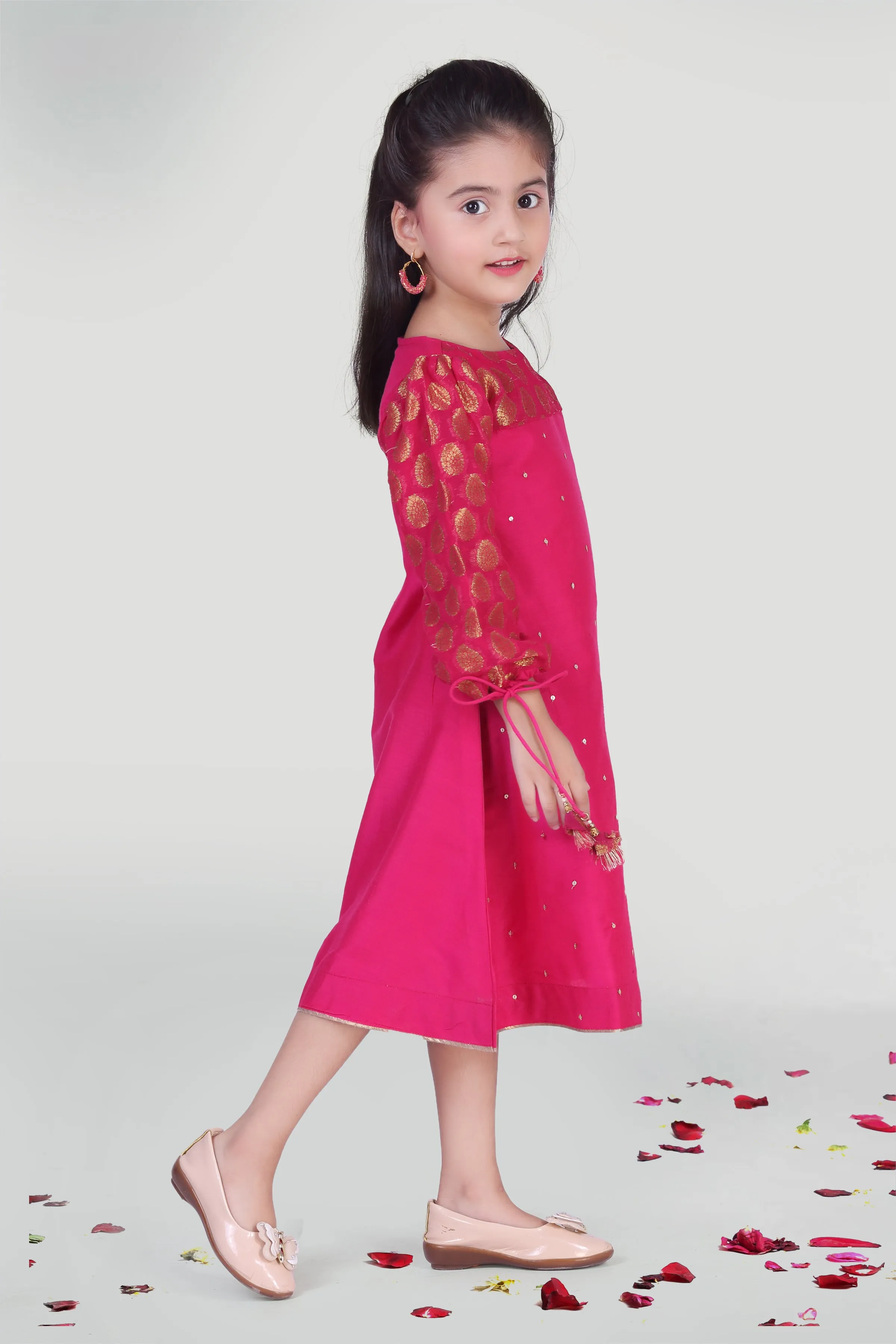 Girls Fuchsia Party Dress For Girls