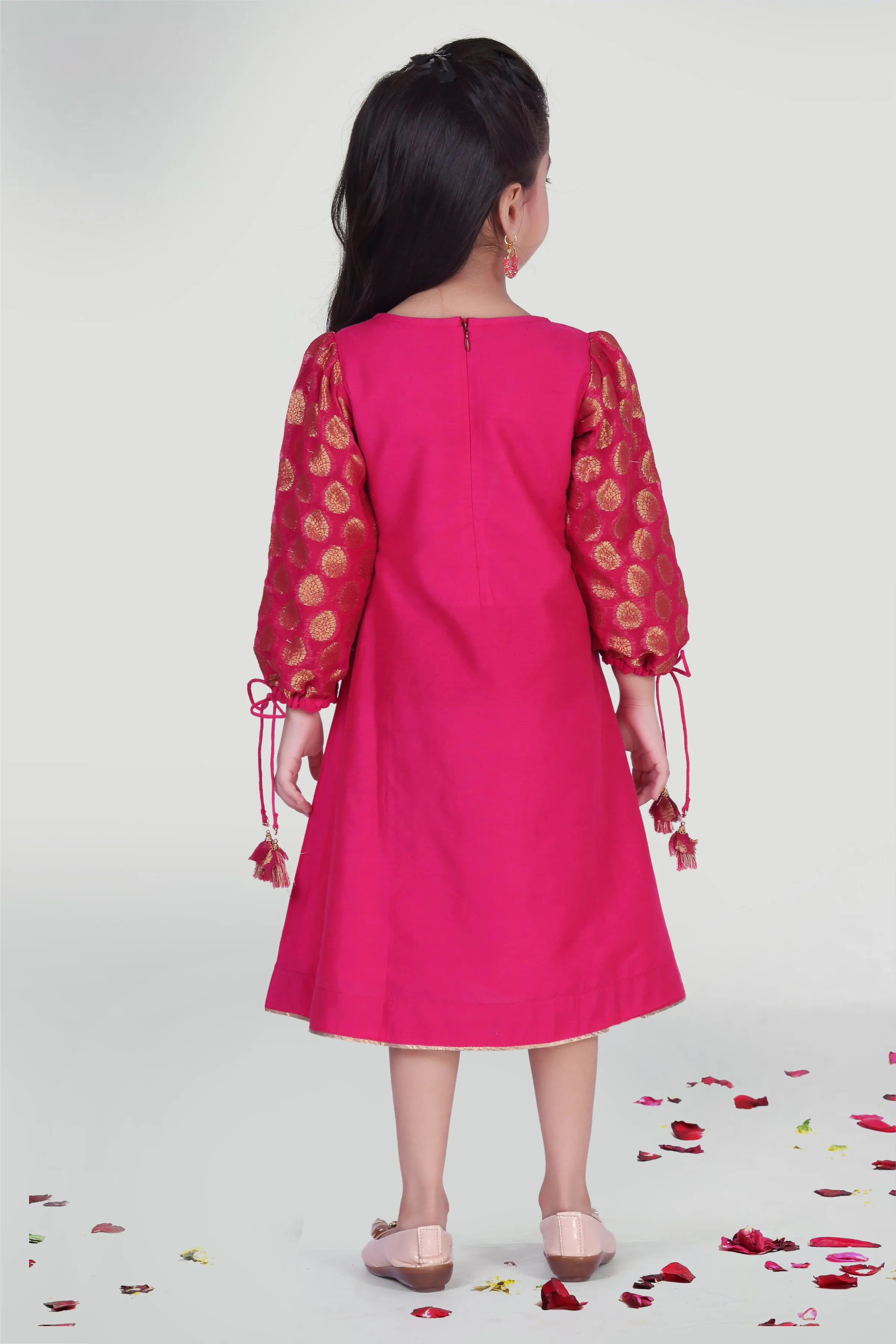 Girls Fuchsia Party Dress For Girls