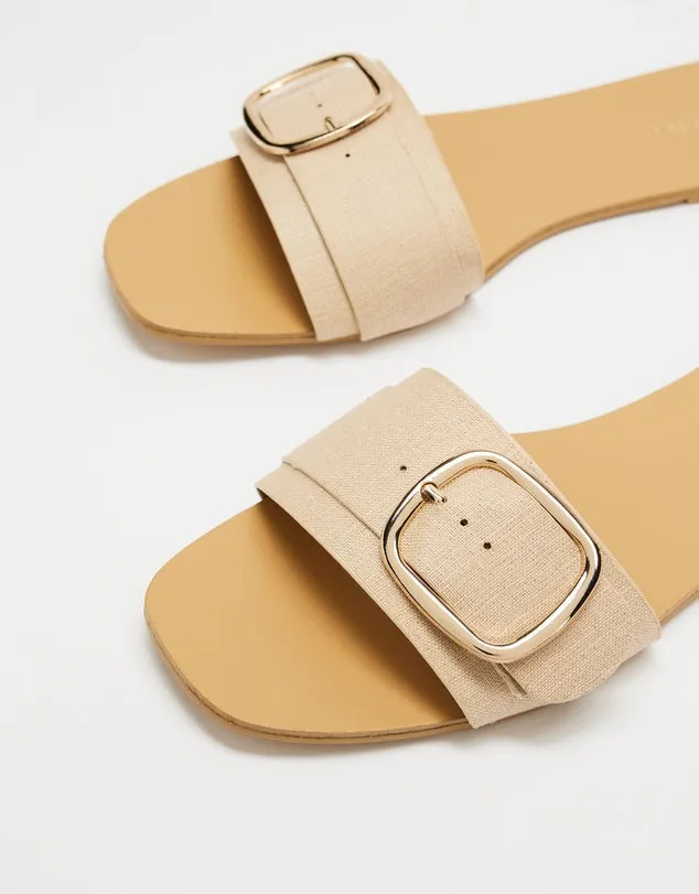 Gusta Sandals - Vanilla Linen