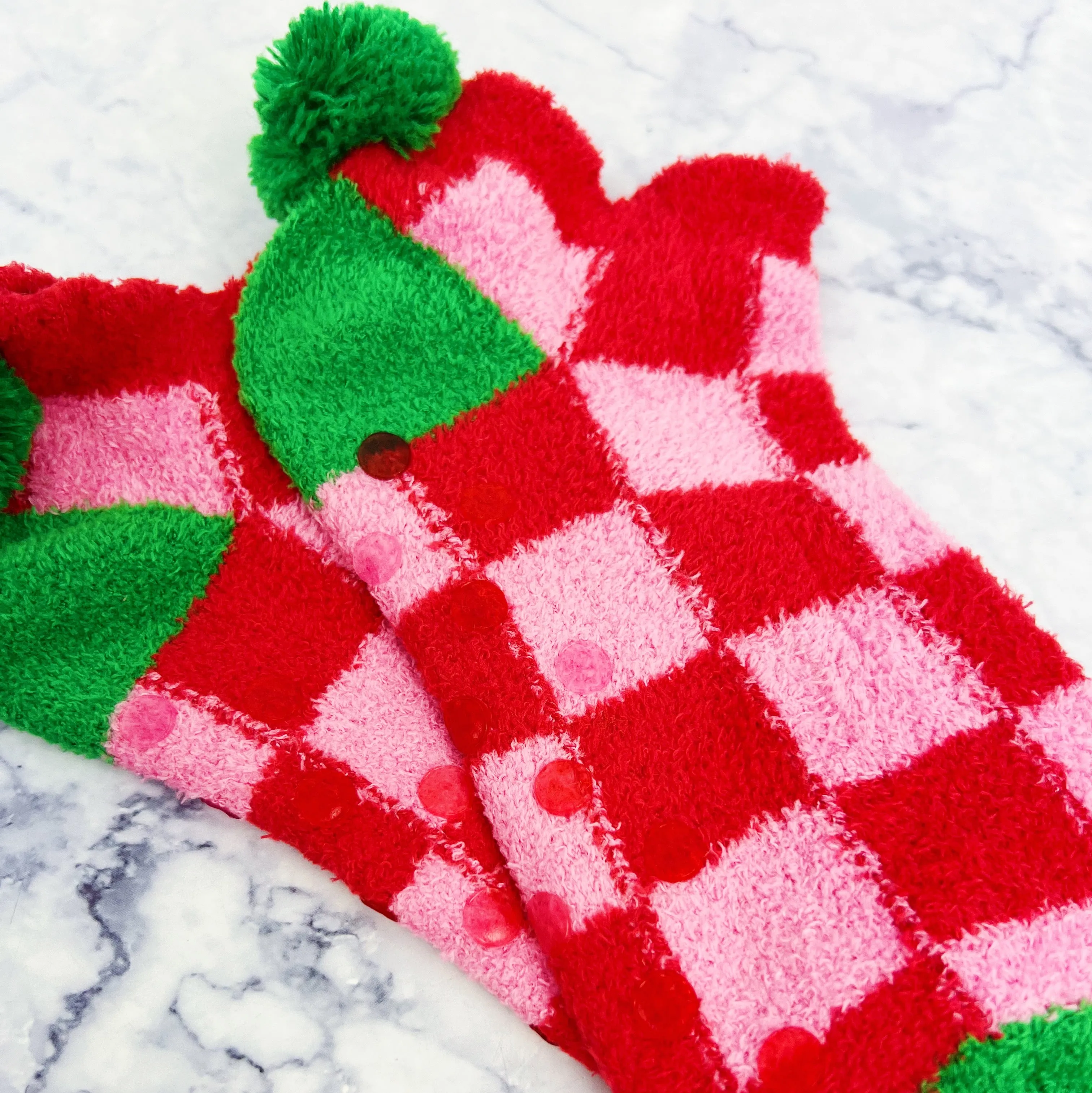 Holiday Pom Pom House Socks