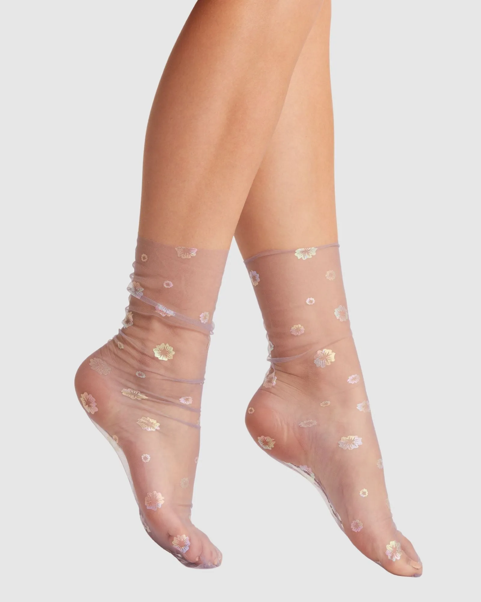 Hologram Daphne Sock - Blush