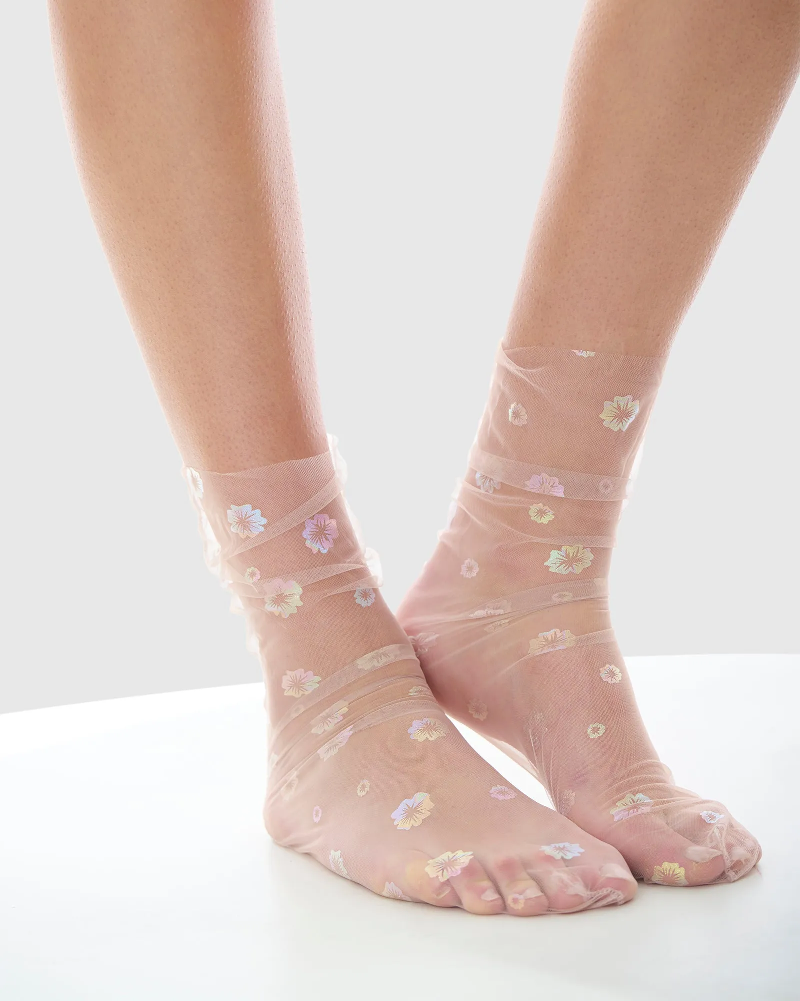 Hologram Daphne Sock - Blush