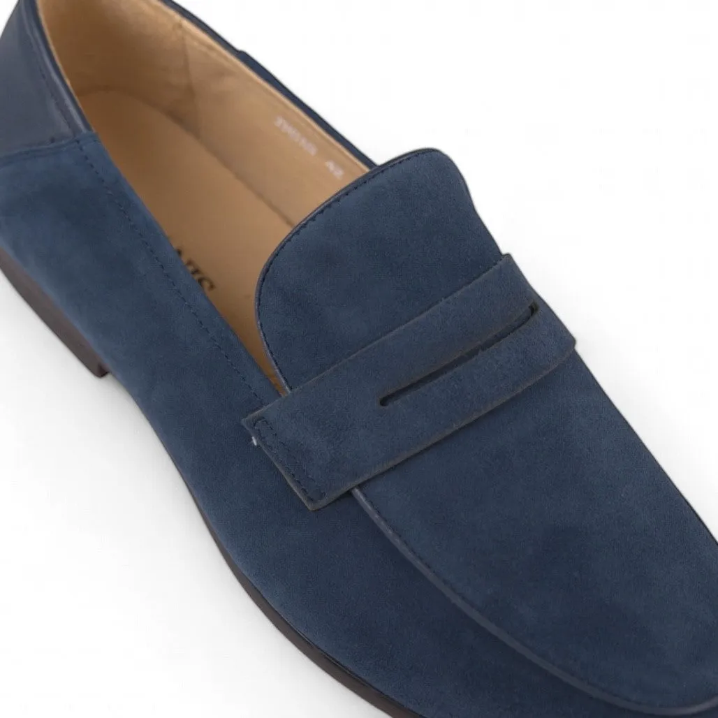 Jonas Navy Suede Loafers