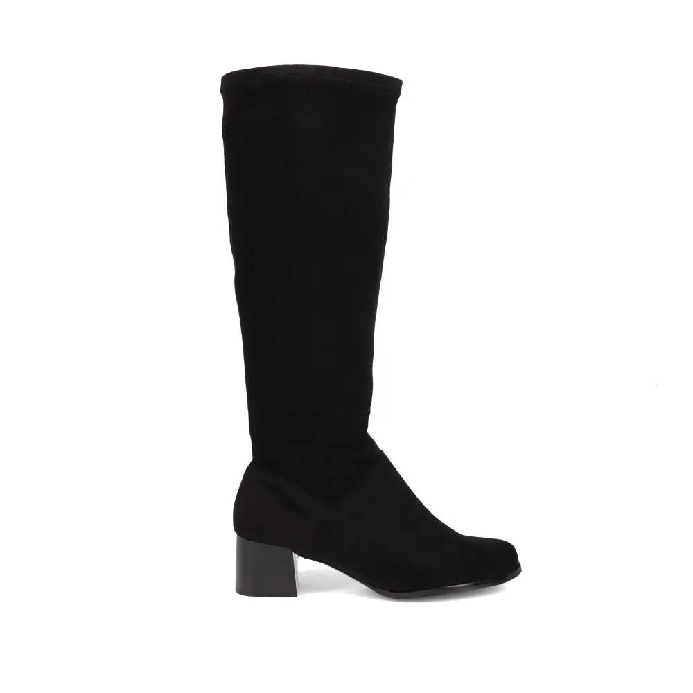 Knee Length Heeled Boots - WBINS38074 / 324 480