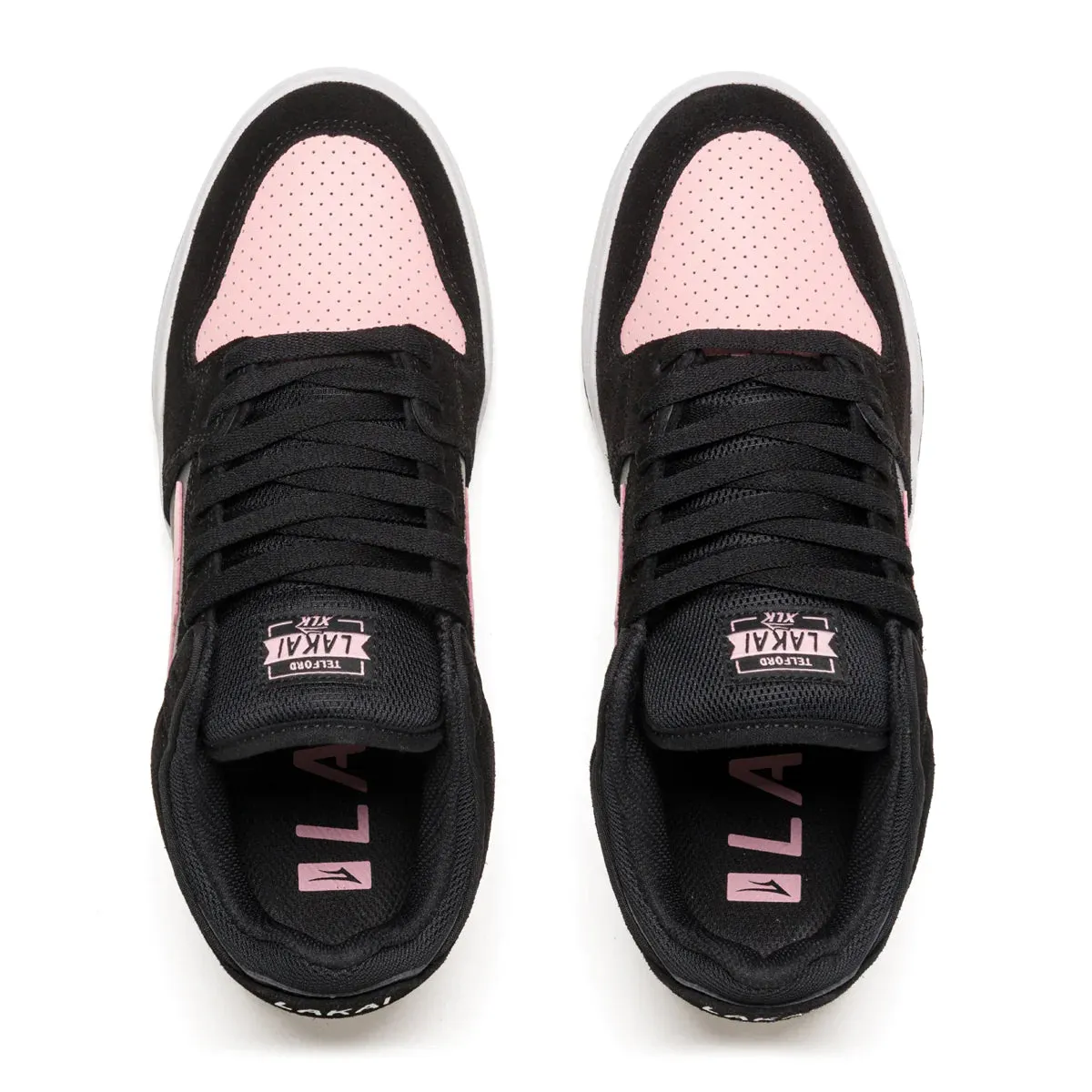 Lakai Shoes Telford Low - Black/Pink Suede