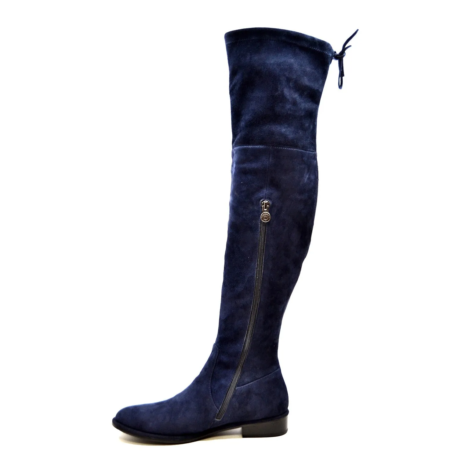 Landers Suede Over The Knee High Heel Boots by SoleMani