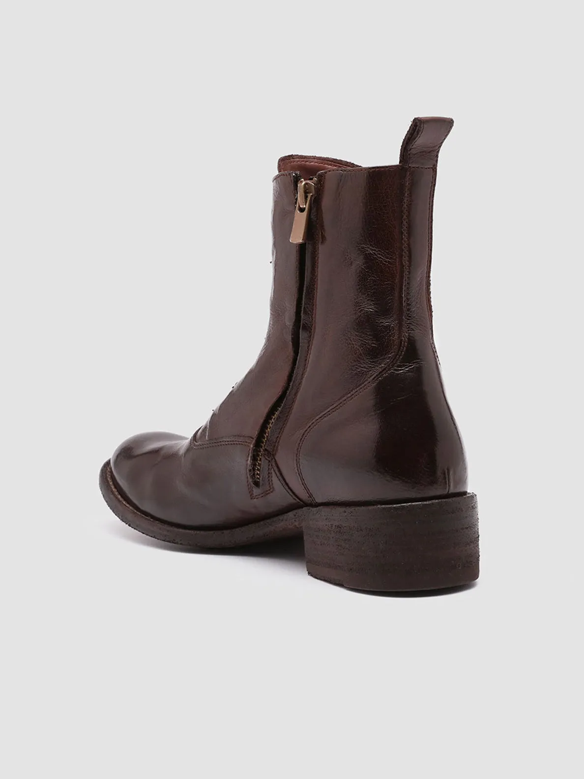 LISON 036 - Brown Leather Booties