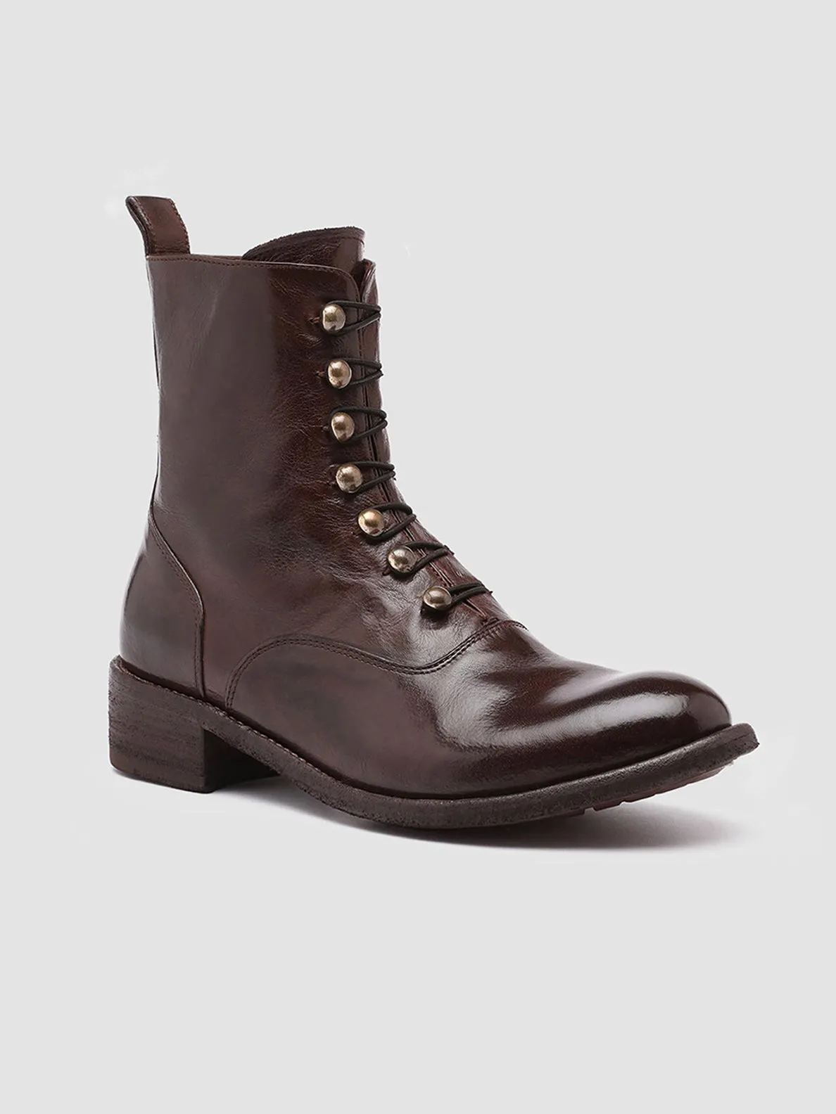 LISON 036 - Brown Leather Booties