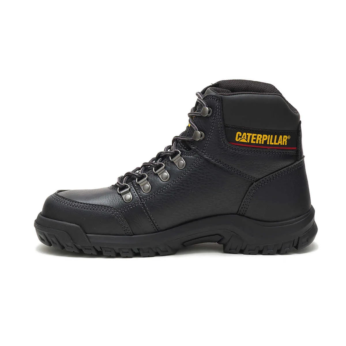 MEN'S CAT OUTLINE BLACK WORK BOOT P90800